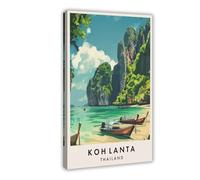 GAPKJGTS Koh Lanta Travel Thailand - Lienzo decorativo para pared, pinturas para sala de estar, dormitorio, 30 x 45 cm