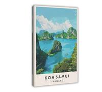 GAPKJGTS Koh Samui Travel Thailand - Lienzo decorativo para pared, pinturas para decoración de sala de estar, dormitorio, 20 x 30 cm