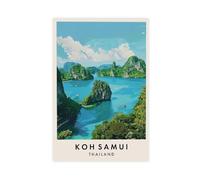 GAPKJGTS Koh Samui Travel Thailand - Póster de lienzo para decoración de dormitorio, oficina, habitación, regalo, 40 x 60 cm