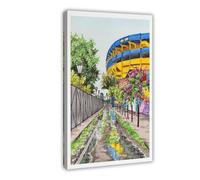 GAPKJGTS La Boca Buenos Aires Acuarela Argentina Lienzo Póster Arte Decoración de Pared Cuadros Cuadros para Sala de Estar Dormitorio Decoración 20 x 30 cm