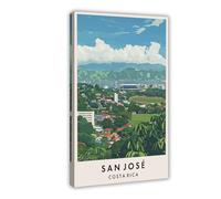 GAPKJGTS Lienzo decorativo para pared de San José Travel Costa Rica, cuadros para decoración de sala de estar, dormitorio, 12 x 18 pulgadas (30 x 45 cm)