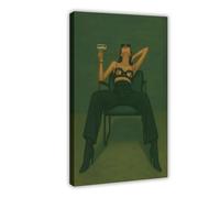 GAPKJGTS Lienzo decorativo para pared, diseño de mujer segura de poder femenino con cóctel, para decoración de sala de estar, dormitorio, 50 x 75 cm