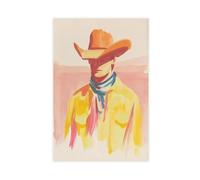 GAPKJGTS Lone Rider Western Bold Cowboy - Póster de lienzo para decoración de dormitorio, oficina, habitación, regalo, 40 x 60 cm
