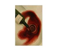 GAPKJGTS Póster de lienzo cinematográfico oscuro Wine Down The Drain para decoración de dormitorio, oficina, habitación, regalo, 20 x 30 cm