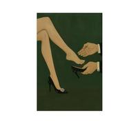 GAPKJGTS Póster de lienzo con piernas y tacón alto de mujer con poder femenino para decoración de pared, pinturas para sala de estar, dormitorio, 40 x 60 cm