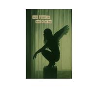 GAPKJGTS Póster de lienzo con silueta de ángel oscuro "Maybe I Know You Better in My Head", decoración de dormitorio, paisaje, oficina, habitación, regalo, 20 x 30 cm