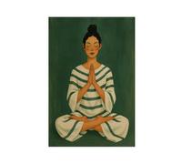 GAPKJGTS Póster de lienzo de meditación Grounded in Grace Calm para decoración de dormitorio, oficina, habitación, regalo, 30 x 45 cm