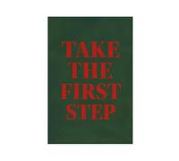 GAPKJGTS Póster motivacional en lienzo con texto en inglés "Take The First Step", decoración de dormitorio, paisaje, oficina, habitación, regalo, 12 x 18 pulgadas (30 x 45 cm)