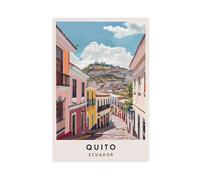 GAPKJGTS Quito Travel Ecuador - Lienzo decorativo para dormitorio, oficina, habitación, regalo, 30 x 45 cm
