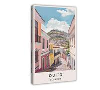 GAPKJGTS Quito Travel Ecuador - Lienzo decorativo para pared, cuadros para decoración de sala de estar, dormitorio, 20 x 30 cm