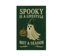GAPKJGTS Spooky Is A Lifestyle Ghost and Pumpkin - Póster de lienzo para decoración de dormitorio, oficina, habitación, regalo, 60 x 90 cm