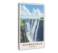 GAPKJGTS Victoria Falls Travel Zimbabwe - Lienzo decorativo para pared, pinturas para decoración de sala de estar, dormitorio, 24 x 36 pulgadas (60 x 90 cm)