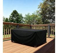 Gar Fur Cover 310 x 80 x 75 cm ImpermeableProtect ForTable Resistente a los rayos UV Clima frío Resistente al viento Lona negra para Gar Fur