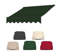 Gar ning - Tela retráctil de repuesto impermeable de 280 g, 100 % poliéster, para patio, terraza, pabellón y exteriores, color verde sol, 3,5 m