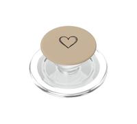 Garabato de corazón Dibujado a Mano desordenado - Beige/Tan PopSockets PopGrip para MagSafe