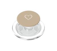 Garabato de corazón Dibujado a Mano desordenado - Beige/Tan PopSockets PopGrip para MagSafe