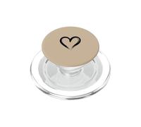 Garabato de corazón Dibujado a Mano desordenado - Beige/Tan PopSockets PopGrip para MagSafe