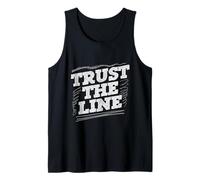 Garabatos Dibujo A Mano Alzada Trust The Line Camiseta sin Mangas