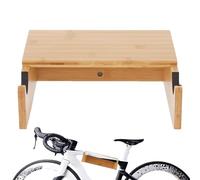 Garage Bikes Organizer, Wall Mount Storage, 11x10.4in Heavy Duty Rack, Authentic Wooden Hanger Design, Compact Space Saving Solution for Indoor Home Workshop Display
