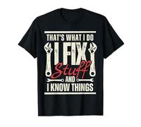 Garage Car Guy I Fix Stuff I Know Things Mecánico Manitas Camiseta