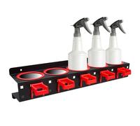 Garage Car Wash Tool Rack - Spray Bottle Storage Organizer | Wall Mounted Multifunctional Car Detailing Organizer -Detailing Organizers Watering Can Rack Stylish Garage With Easy Access Metal Hanger