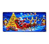 Garage Christmas Cover - Waterproof Large LED Light Display, Festive Holiday Door Wrap, Bright Outdoor Decorative Panel for House Party Yard Porch Patio Celebrations, Oversized Multi Use Design