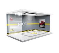 Garage Display Case - PVC Acrylic 27x15x13cm | Parking Lot Display Stand with Lights, Exquisite Garage Scene Model, Car Displaý For Offices, Bedroom and Collectors