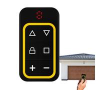 Garage Door Opener Remote, 6-Button Transmitter Replacement & Universal Gate Controller, Wireless Key Fob for Outdoor Vehicle Entry, Apartment Garage, Property Security & Daily Access Use