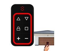 Garage Door Remote | 6-Button Garageremote Control Key Fob | Automatic Gate Control for Home, Outdoor, Apartment, Property Access | Wireless Garage Door Controller, Smart Key Fob, Secure Entry System