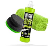 Garage Freaks Hand Polish Set - Paso 3: Finish Cut High Gloss Polish 250ml - para un Acabado Alto Brillo + Esponja para pulir a Mano + Paño de Microfibra para pulir sin Bordes