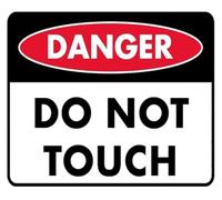Garage Wall-Art Do Not Touch Sign 12x8 Inch