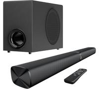 GarageRock Barra de Sonido con Subwoofer para TV, 110W Home Theater con Deep Bass&Aumento de Volumen &3 Ecualización Modos, Bluetooth 5.3/ARC/Opt/AUX, Surround System Soundbar para TV/PC/Proyectores