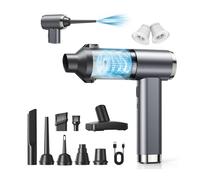 GARAID 4en1 Aspirador de Mano, 25000Pa Mini Aspirador Potente Portátil, 6000mAh Aspiradora Coche Sin Cable con Motor sin Escobillas, 2 Niveles de Succión, para Pelo De Mascotas, Coche, Hogar, Oficina