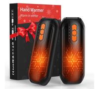 GARAID Calentador de Manos Recargable 2 Piezas, Portatil Calienta Manos con LED, 5 Niveles de Calor Rápido hasta 55 °C, 6000mAh USB C, Reutilizable Hand Warmers Regalos para Camping,Caza,Senderismo