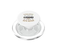 Garaje clásico y reparación de automóviles Diseño publicitario Vintage PopSockets PopGrip para MagSafe