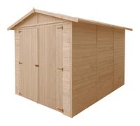 GARAJE de madera natural - A222x224x320 cm / 6 m² - TIMBELA M105