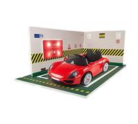 Garaje En Miniatura 1:24 con Iluminación LED - Modelo Parking Realista | Ideal para Autos Diecast, Colección, Decoración, Exhibición, Sala, Dormitorio