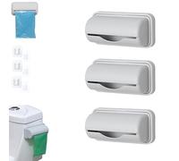 Garbage Bag Dispenser for Inside Trash Can, Trash Can Liner Dispenser Stick on Bottom, Non-Trace Hanging Small Bin Liner Kit, for Kitchen Bathroom Toilet (Gray)