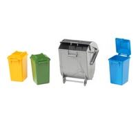 Garbage can set parte y accesorio de modelo a escala, Escenario Multicolor