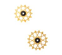 Garbaruk Juego de Poleas 14 + 16 Dientes para Shimano de 12 Velocidades amarillo