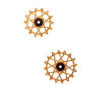 Garbaruk Juego de Poleas 14 + 16 Dientes para Shimano de 12 Velocidades naranja