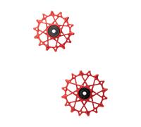Garbaruk Juego de Poleas 14 + 16 Dientes para Shimano de 12 Velocidades rojo