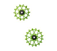 Garbaruk Juego de Poleas 14 + 16 Dientes para Shimano de 12 Velocidades verde