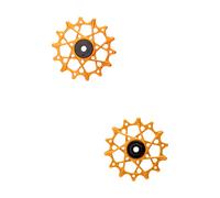 Garbaruk Juego de Roldanas 14 + 14 Dientes para Shimano 12 Velocidades MTB naranja