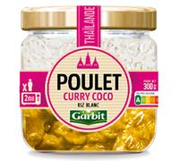 Garbit Pollo Curry Coco con arroz blanco para 1 persona, 300 g, 3 unidades