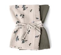 Garbo&Friends 2 mantas pequeñas Blueberry Muslin 60x60 cm