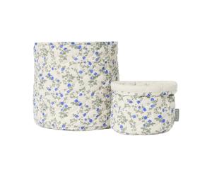 Garbo&Friends Cesta acolchada Dainty satin 2 piezas Ø20x20 cm + Ø30x30 cm