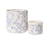 Garbo&Friends Jardim Satin cesta acolchada 2 piezas 20xØ20 cm + 30xØ30 cm