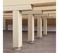 GArcan Patas de Cama de Madera, Marco de Soporte de Madera Maciza, Fila de Repuesto, Patas de Esqueleto, Patas de Muebles de Altura Ajustable para sofá Cama, Piezas de Repuesto, 4 Piezas (13 cm (5,