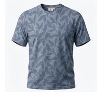 Garcia Camiseta Hombre Q261012 4815 Stone Blue Floral Estructura Regular Fit